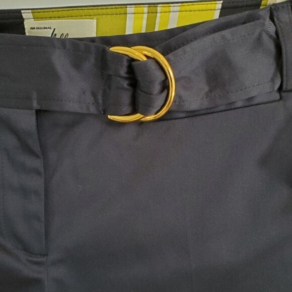 Milly Stretch-Cotton Sateen Bermuda Shorts, Blue - Picture 2 of 3